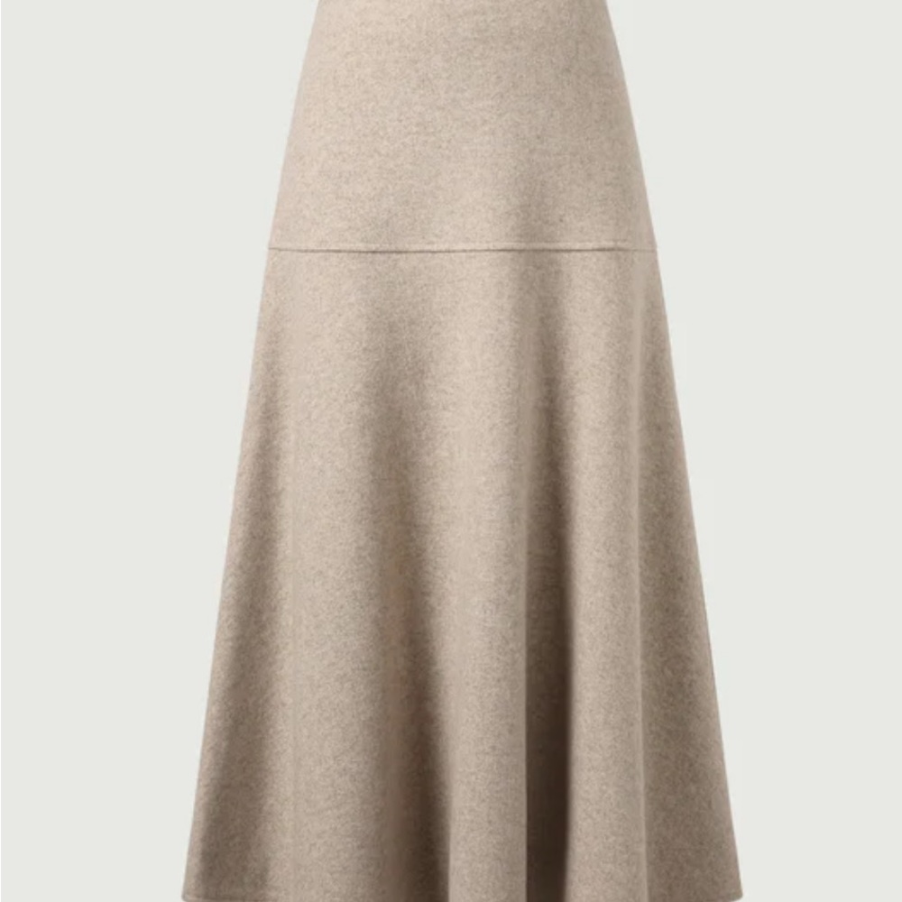 OGL CashSoft Beige A-Line Skirt Medium